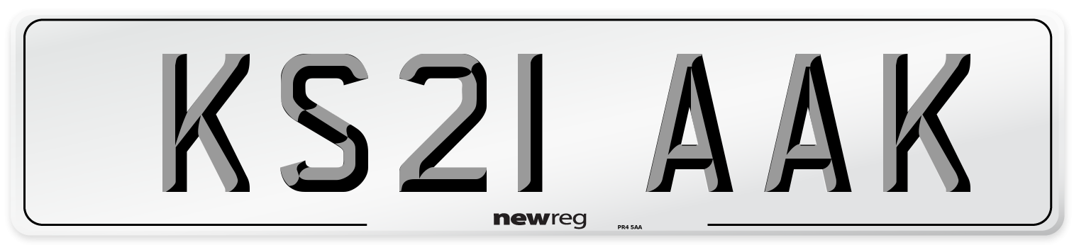 KS21 AAK Number Plate from New Reg